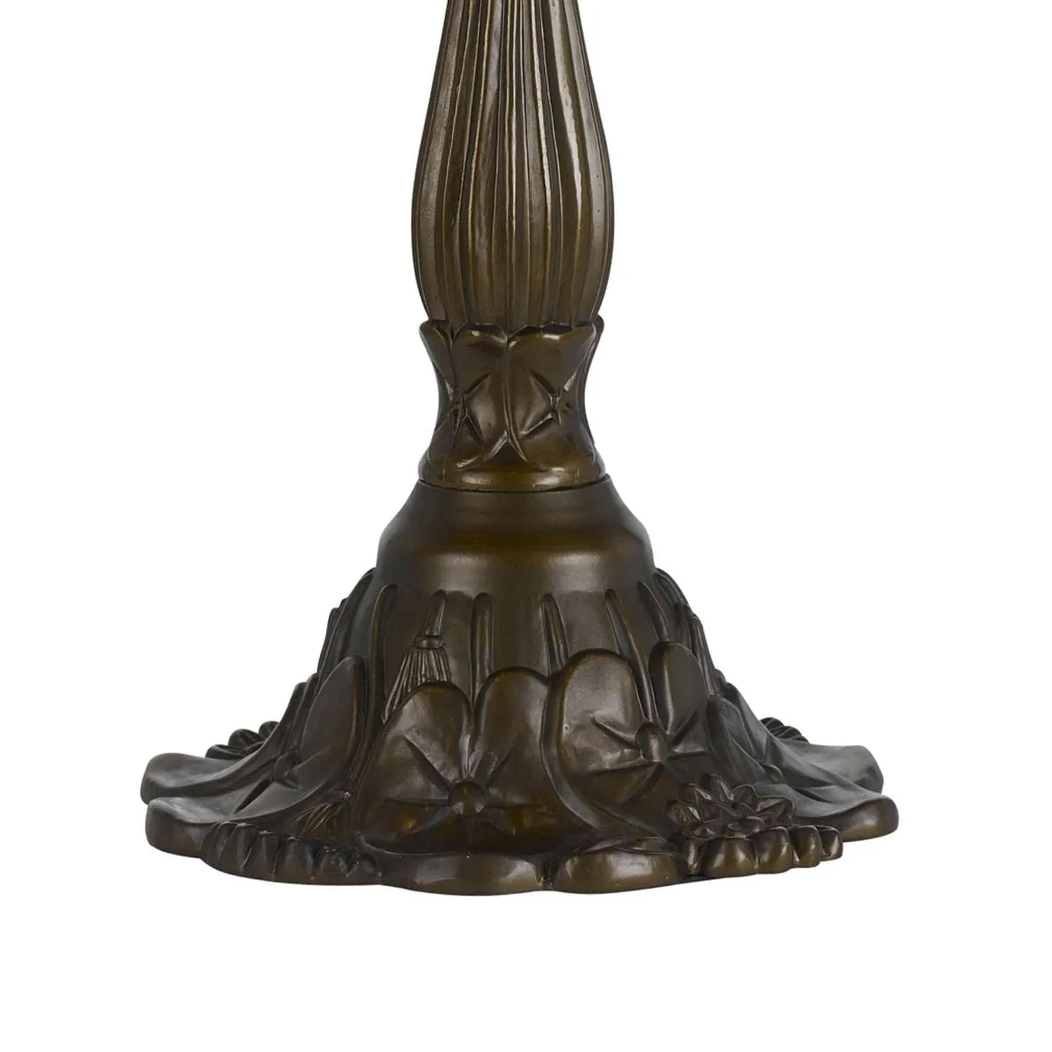 2 Bulb Tiffany Table Lamp With Dragonfly Design Shade, Multicolor By Benzara