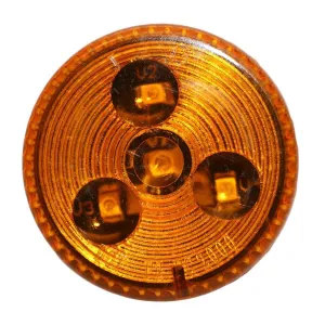 2 Inch Round Amber Clearance Side Marker Light 4 LED | HDV3001Y