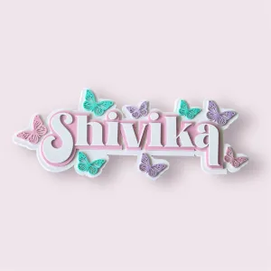 3 Layer  Name Plaque- Butterfly Magic