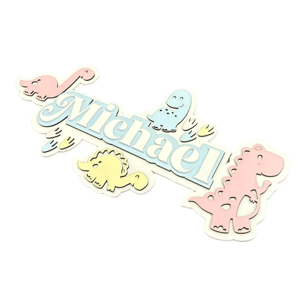3 Layer  Name Plaque- Dino Domain