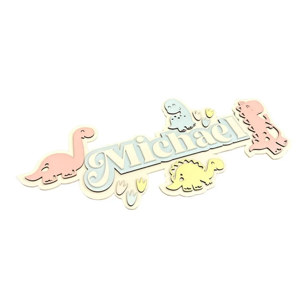 3 Layer  Name Plaque- Dino Domain