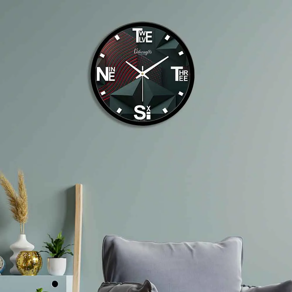 3D Abstract Pattern Designer Wall Clock