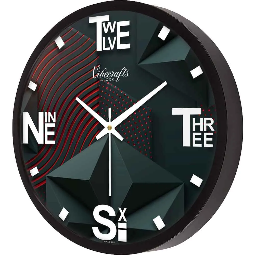 3D Abstract Pattern Designer Wall Clock