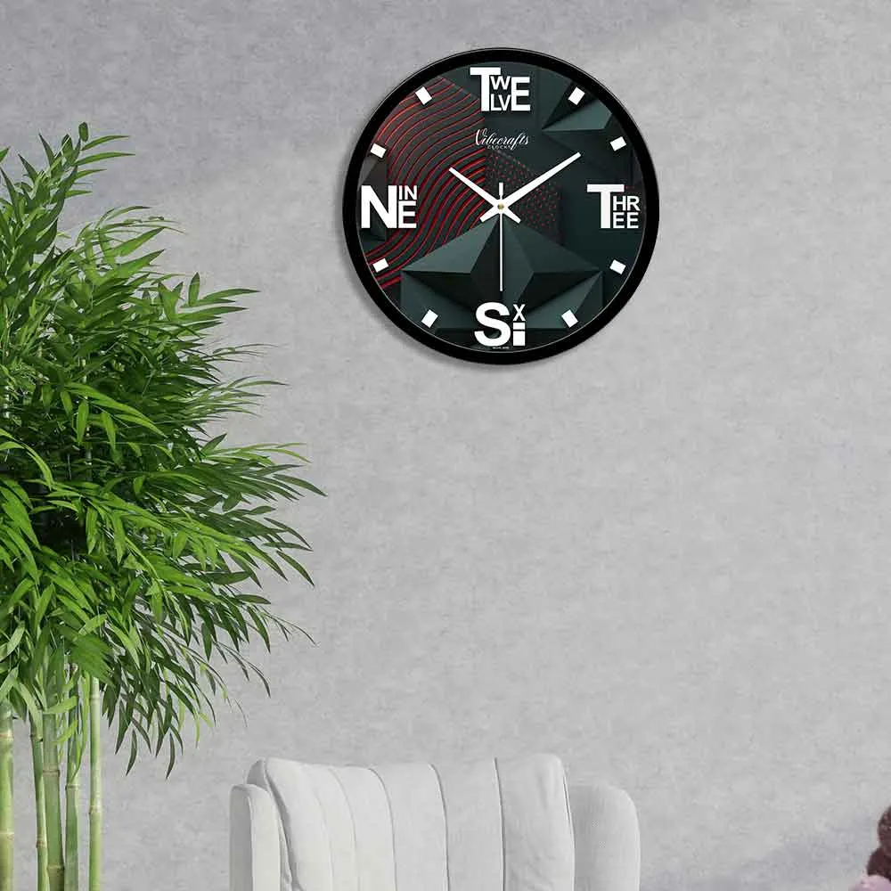 3D Abstract Pattern Designer Wall Clock