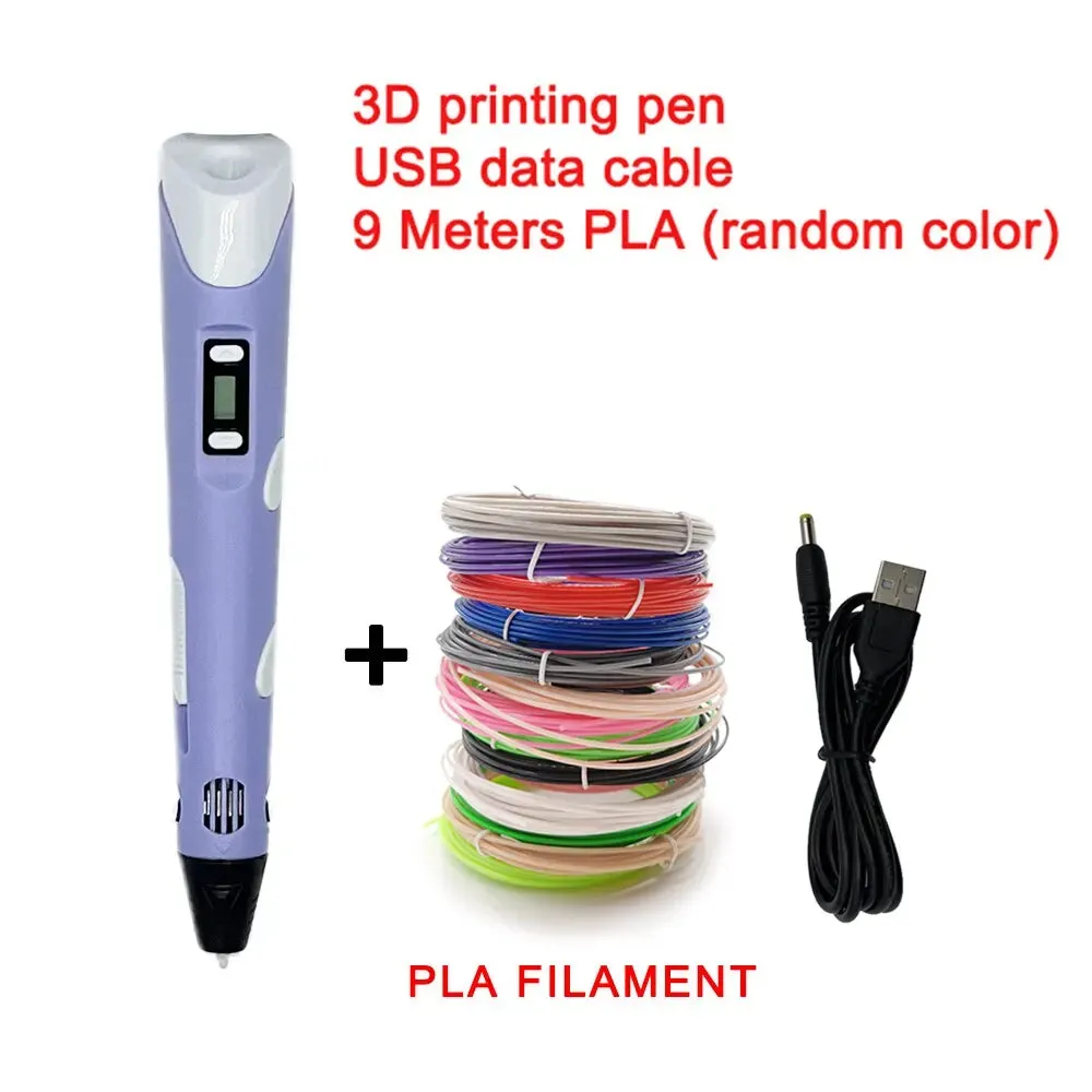 3d Printing Pen with 9m Pla Filament for Kids