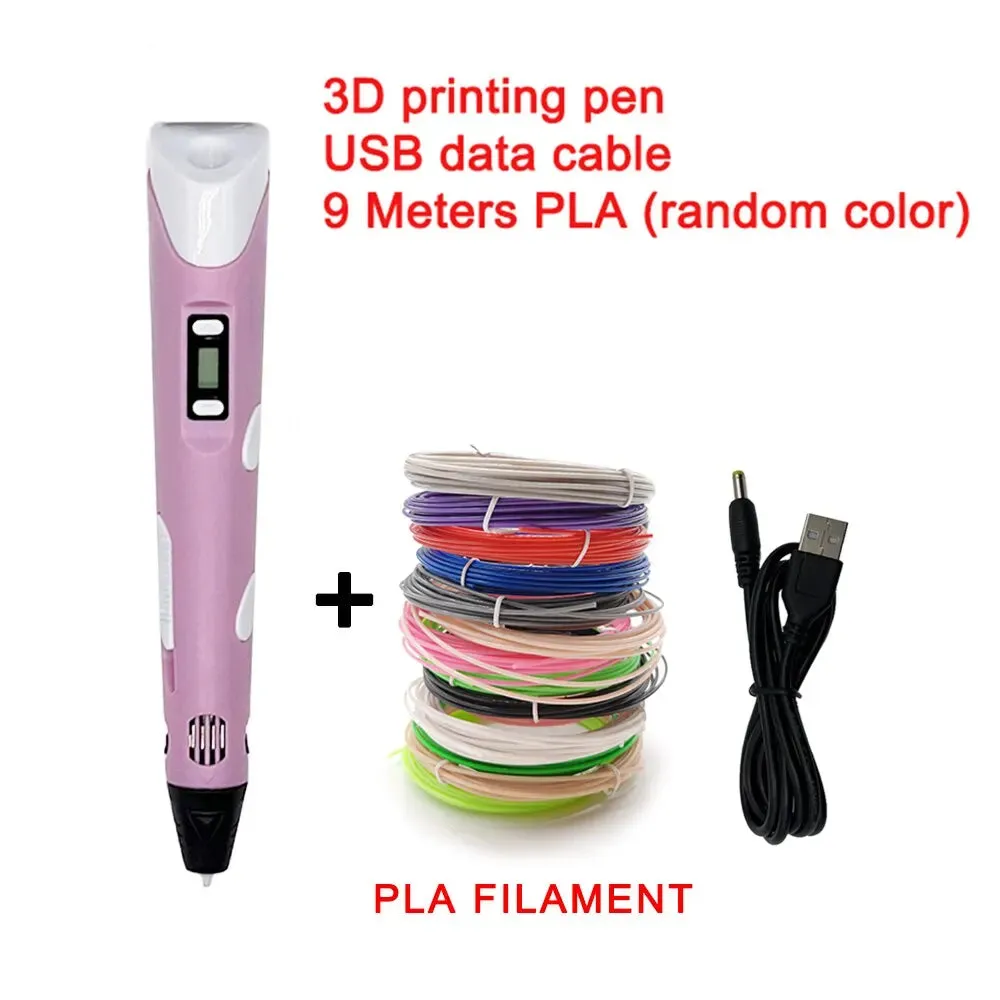 3d Printing Pen with 9m Pla Filament for Kids