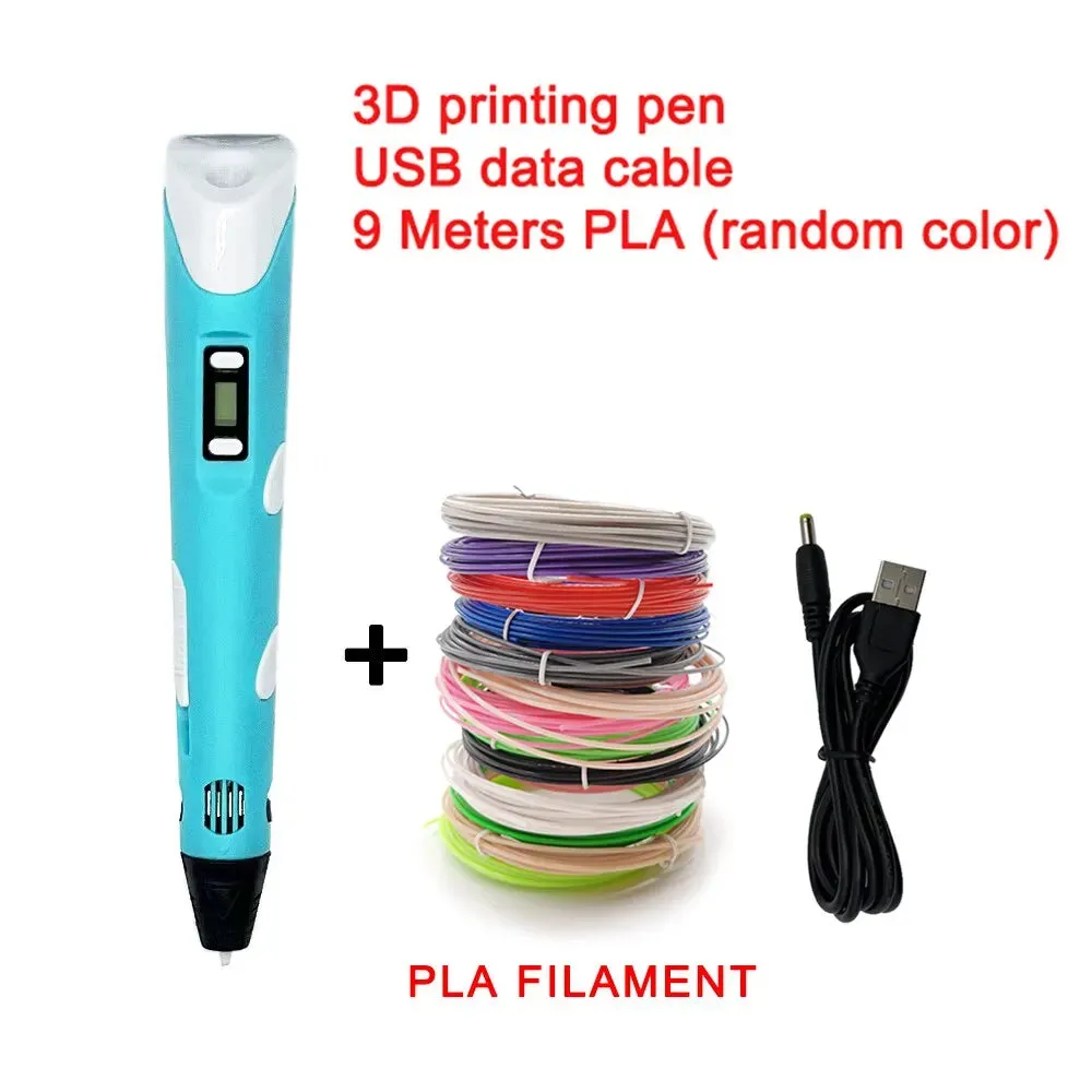 3d Printing Pen with 9m Pla Filament for Kids