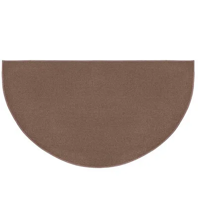 4 Foot Half Round Brown Hearth Rug