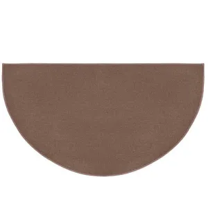 4 Foot Half Round Brown Hearth Rug
