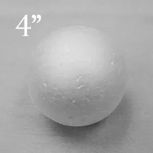 4” Wholesale White Styrofoam Filler Foam Beads Balls DIY Crafts Decoration - 24pcs