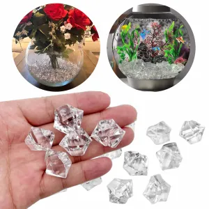 6 Bags Fish Tank Decorations Aquarium Artificial Plastic Rocks Clear Crystal 1lb