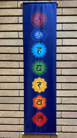 7 Chakras Blue Background Banner (XL)