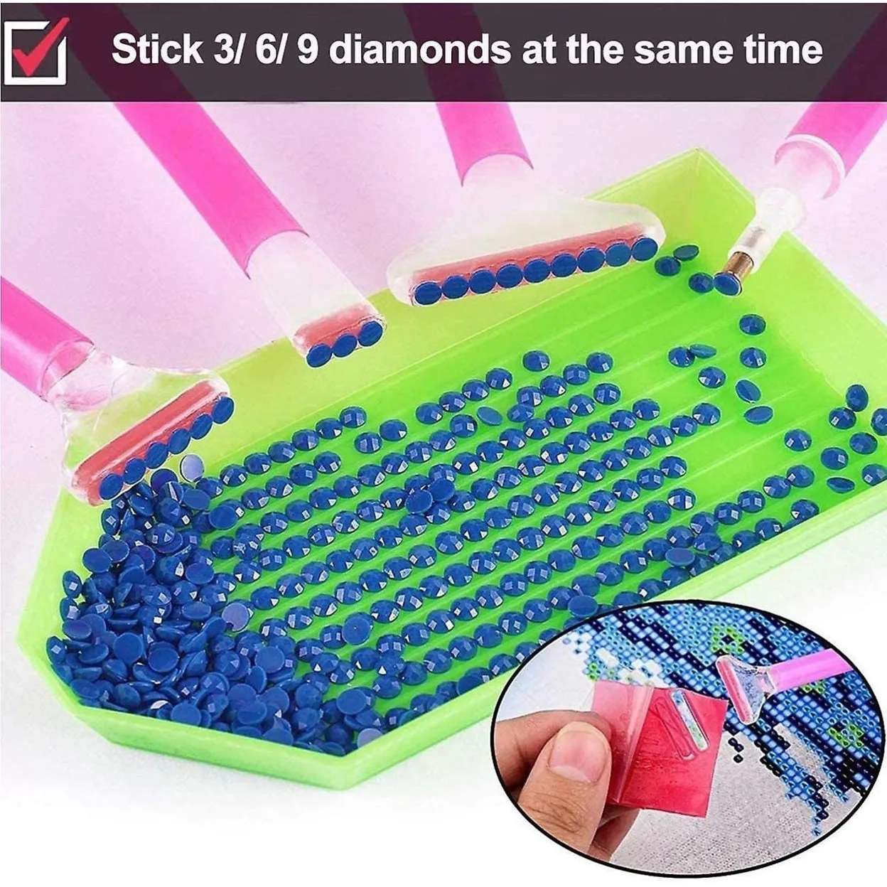 77pcs 5d Diamond Painting Tools Kit Diy Embroidery Crafts Cross Stitch Accessories Storage Box