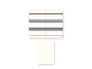 A5 Hard Cover Notebook, Single Ruled, Round Corner - 100 Sheets - White (FSNBA5SL301)