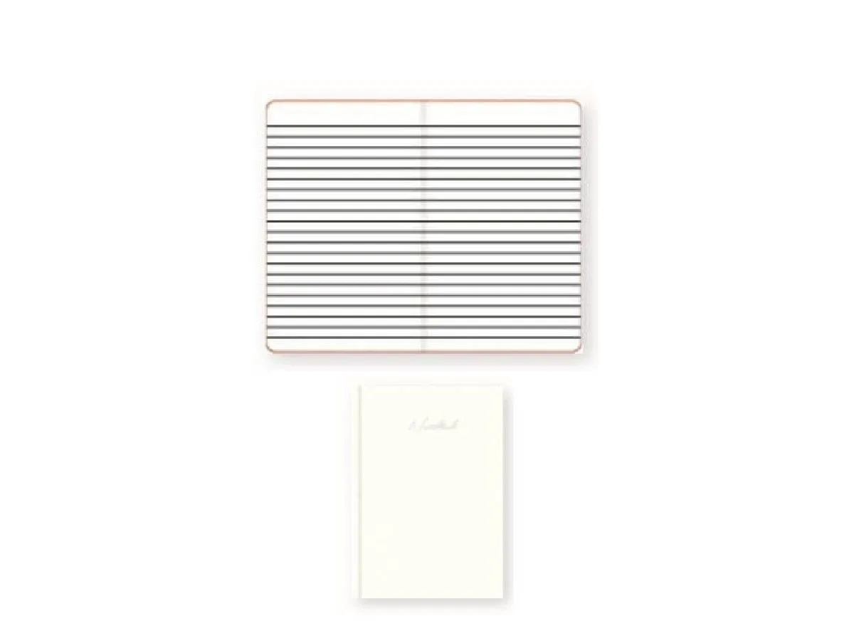 A5 Hard Cover Notebook, Single Ruled, Round Corner - 100 Sheets - White (FSNBA5SL301)