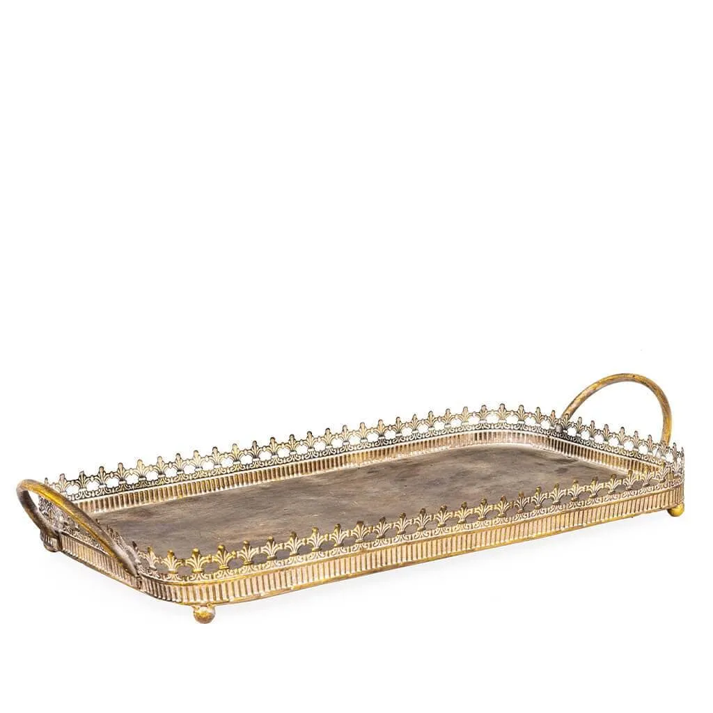 Angola Gold Metal Tray - Large