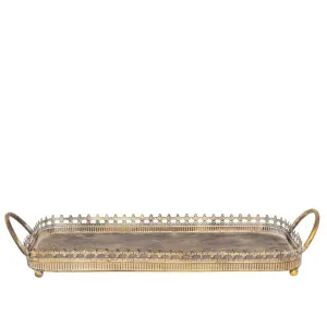 Angola Gold Metal Tray - Large