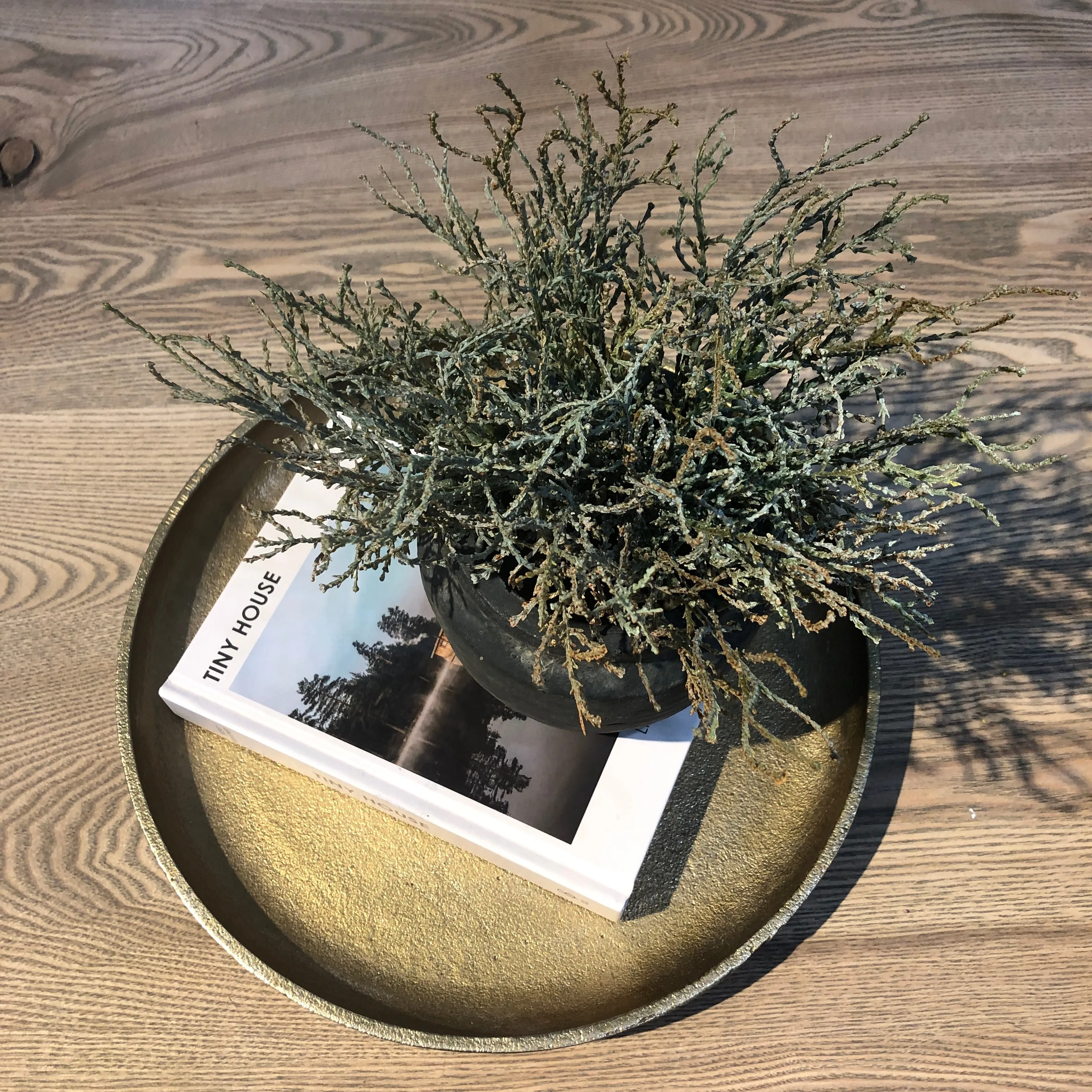 Antique Brass Finish Tray 30cm