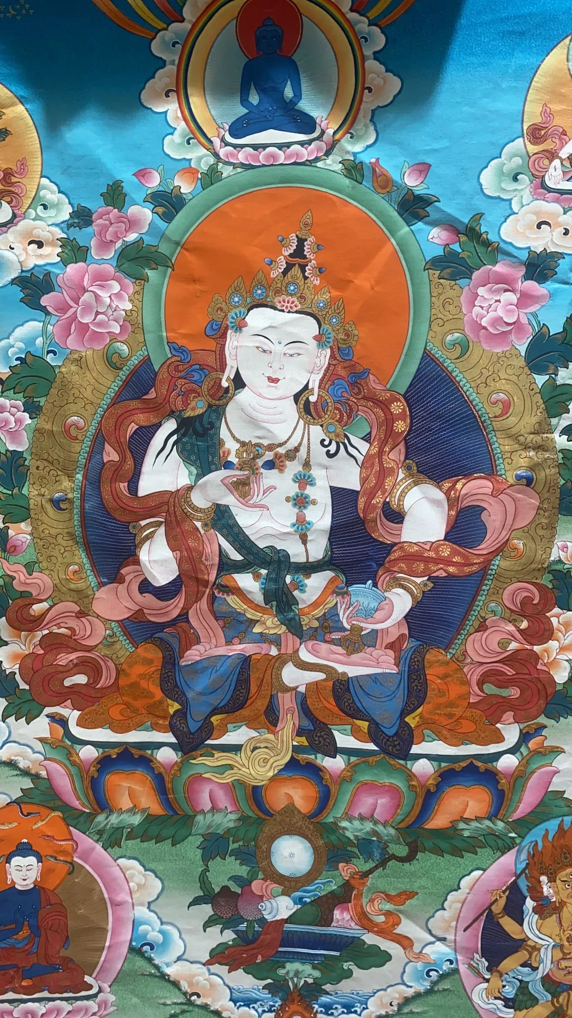 Antique Vajrasattva Jumbo Thangka Painting