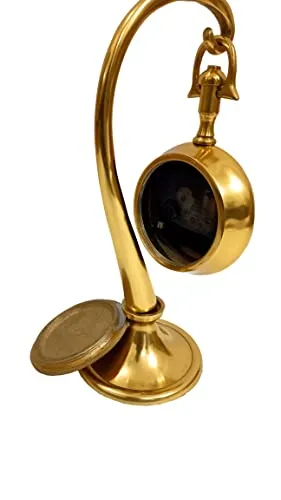 Art Deco Antique Brass Table Clock, Desk Clock Attractive Look Hanging Table top Clock Home & Office Decor Gift Item