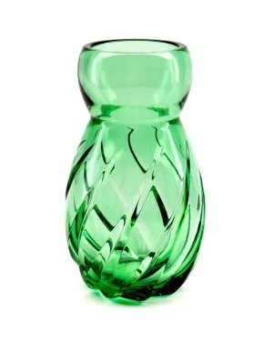 Asahi Green Crystal Vases - Angie Homes