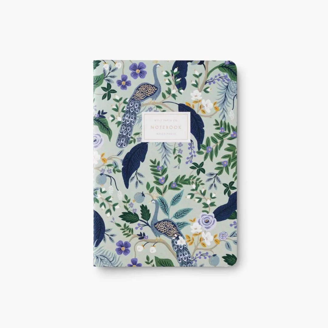 Assorted Peacock Notebooks (Set of 3)