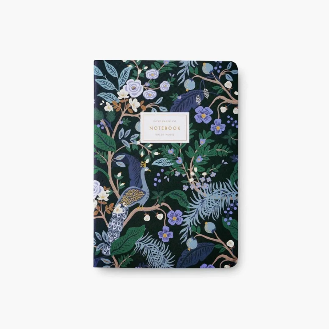 Assorted Peacock Notebooks (Set of 3)