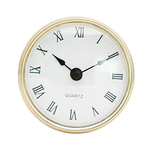 ATORSE® Quiet Clock Insert DIY Clock Mechanism Gold Rim for School Living Room