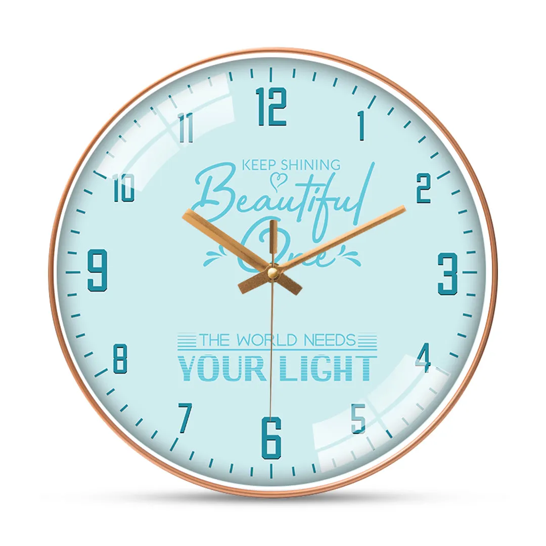 Attractive life quotes wall clock