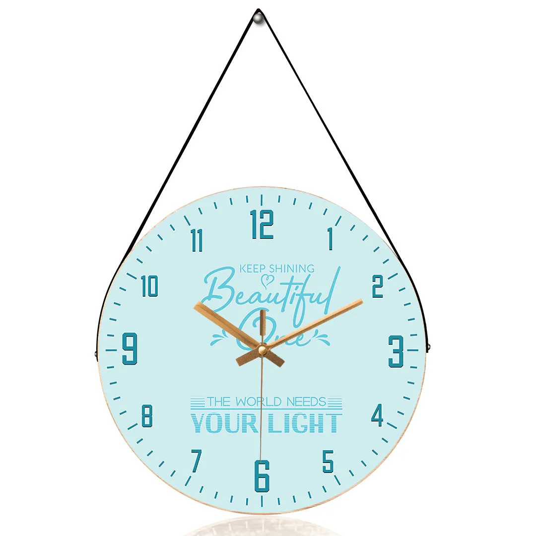 Attractive life quotes wall clock