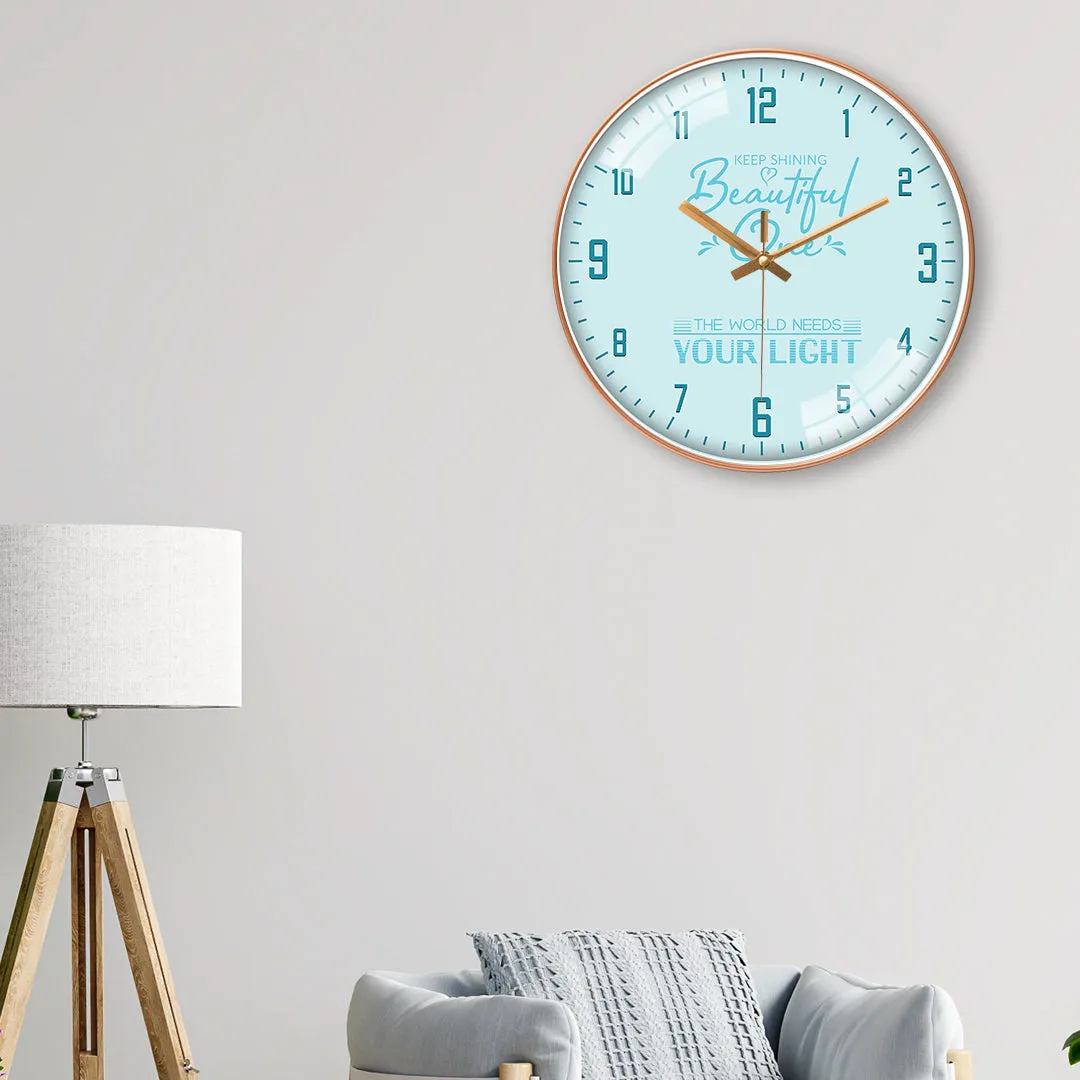Attractive life quotes wall clock