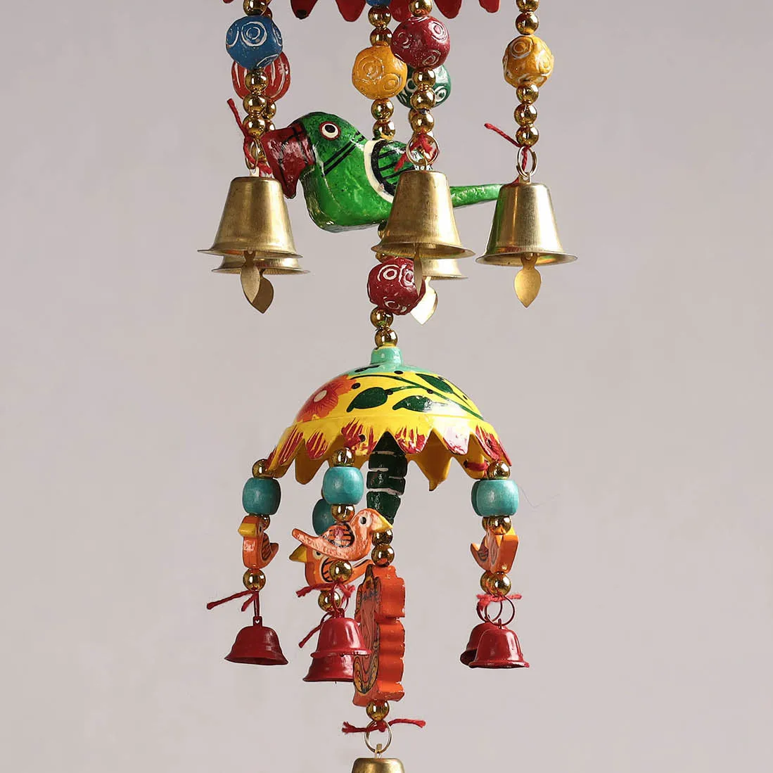 Banaras Handpainted Wooden & Beadwork Decorative Jhumar Hanging