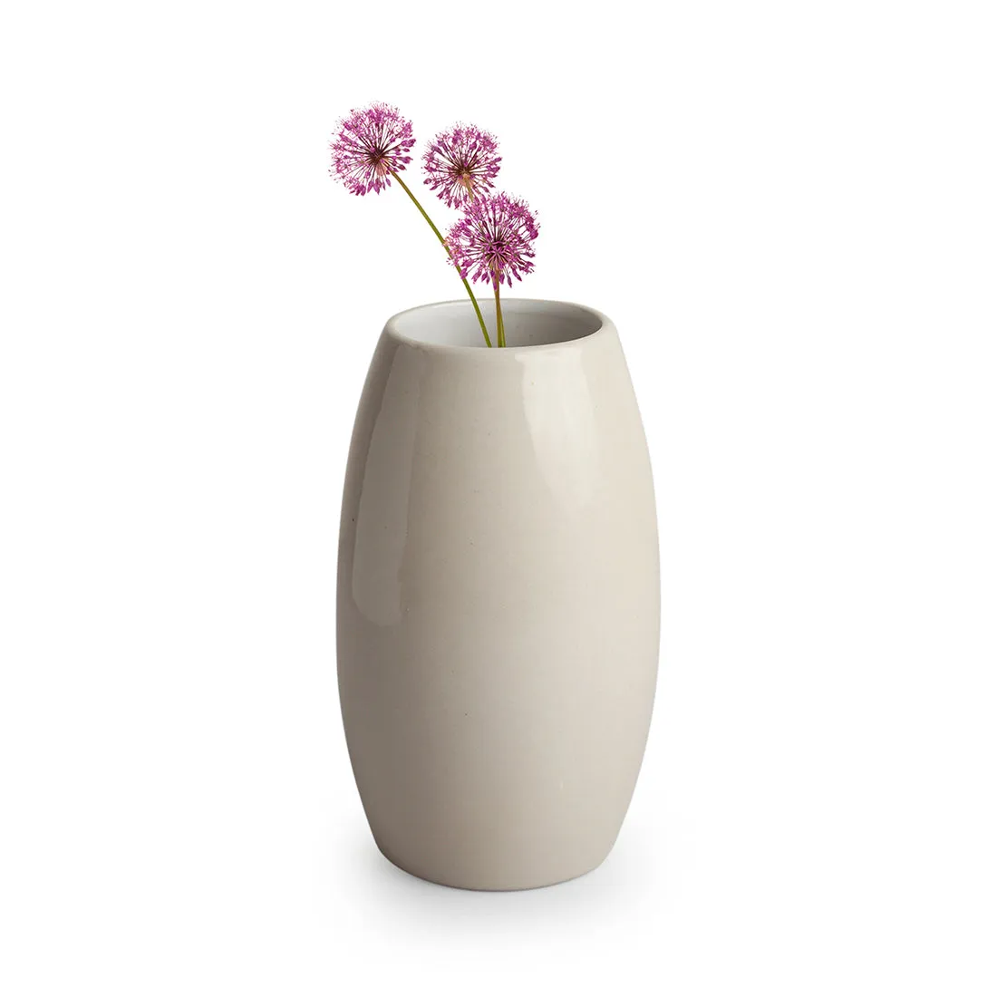 'Barrel Modern' Decorative Ceramic Vase (Handglazed Studio Pottery, 21.1 cm)