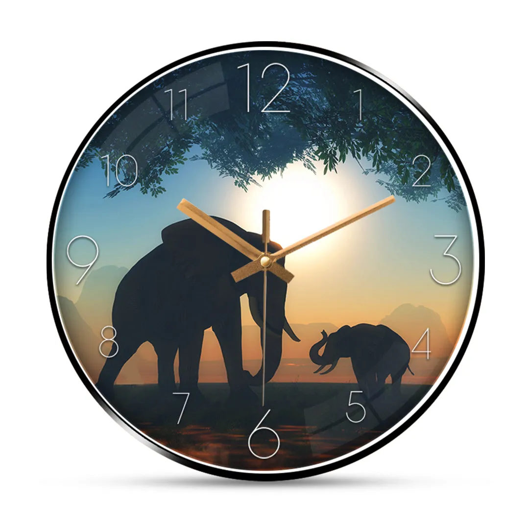 Beautiful elephants wall clock