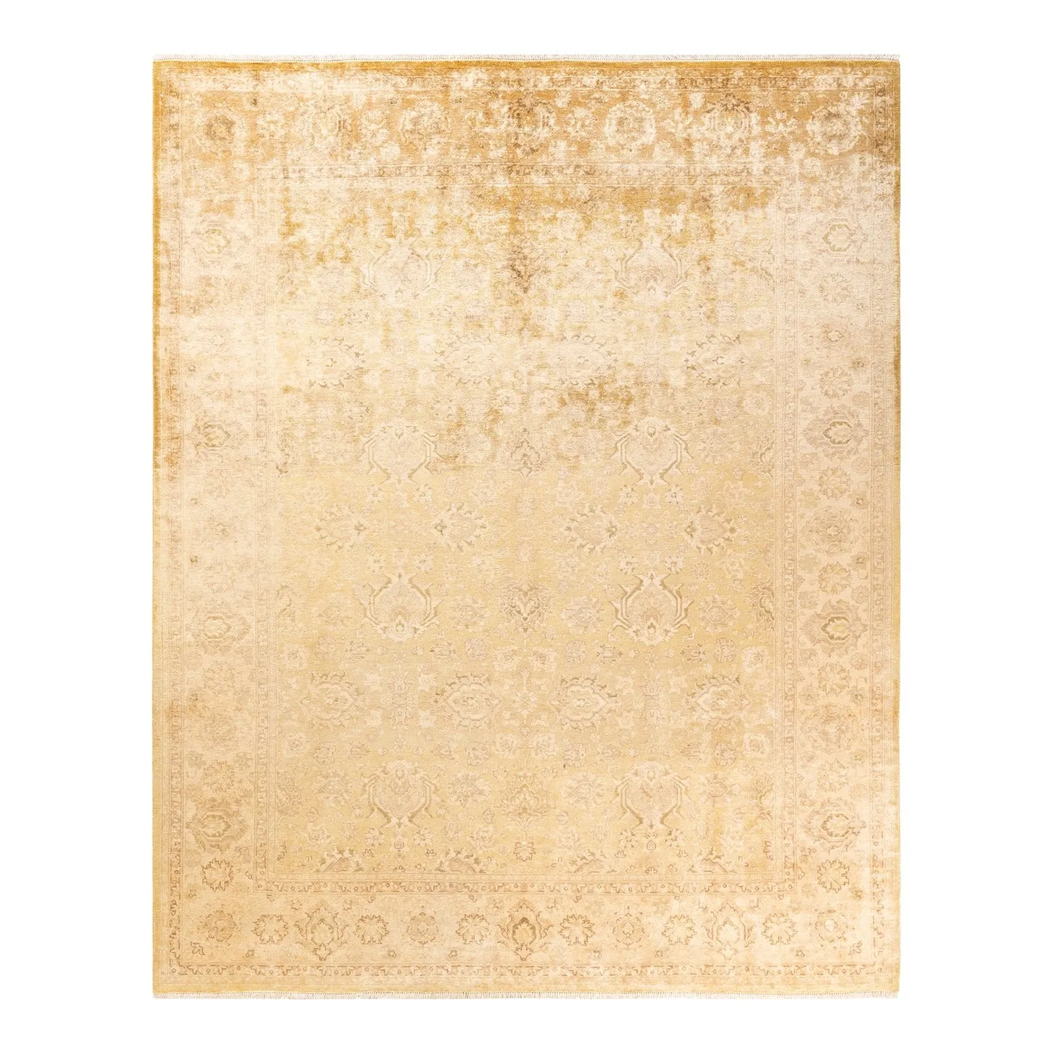 Beige Transitional Wool Rug - 8' x 10'