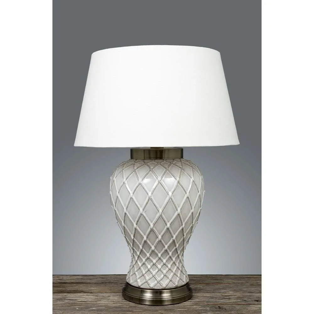 Berkley Table Lamp Base Ivory