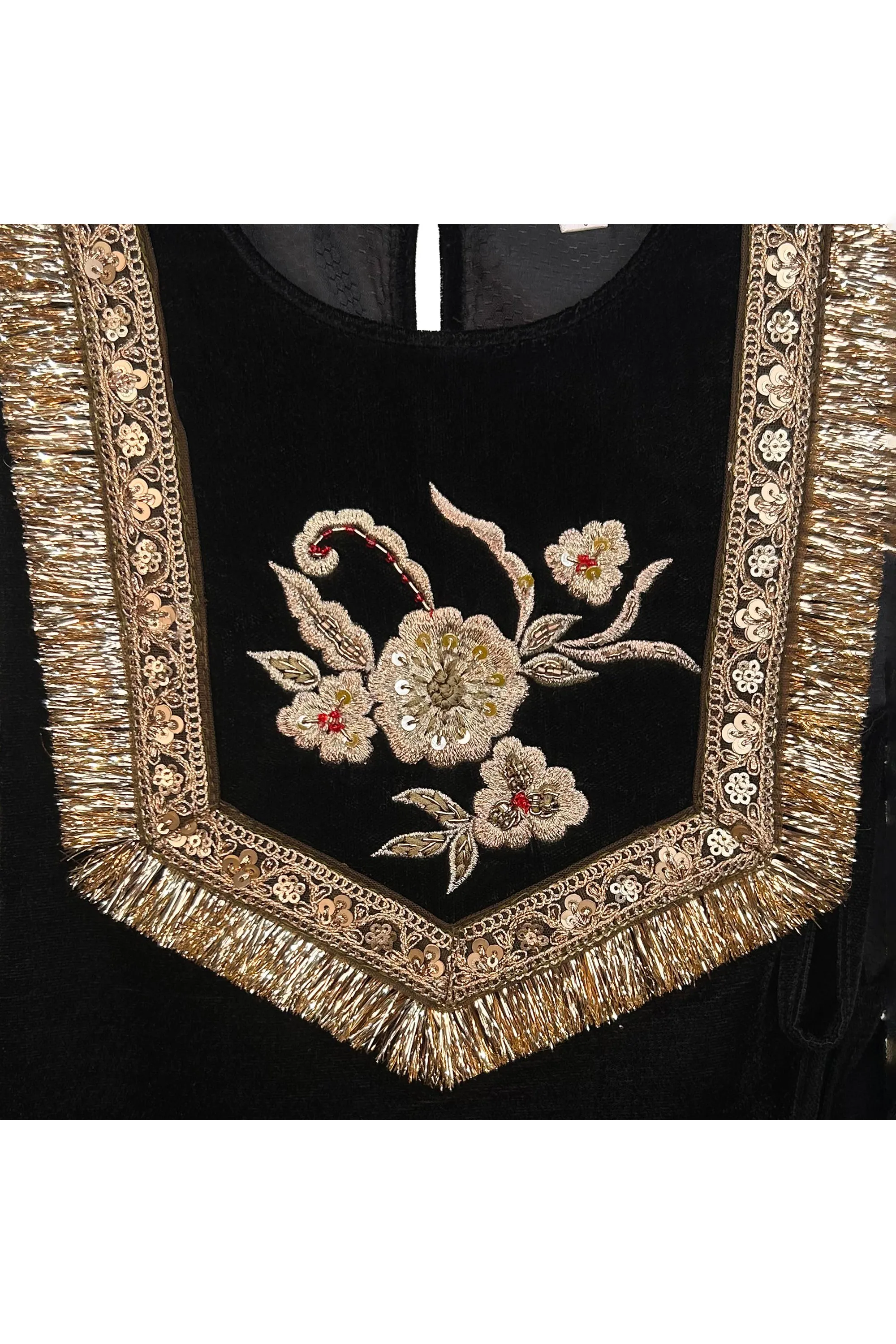 Black Velvet Gota Cape