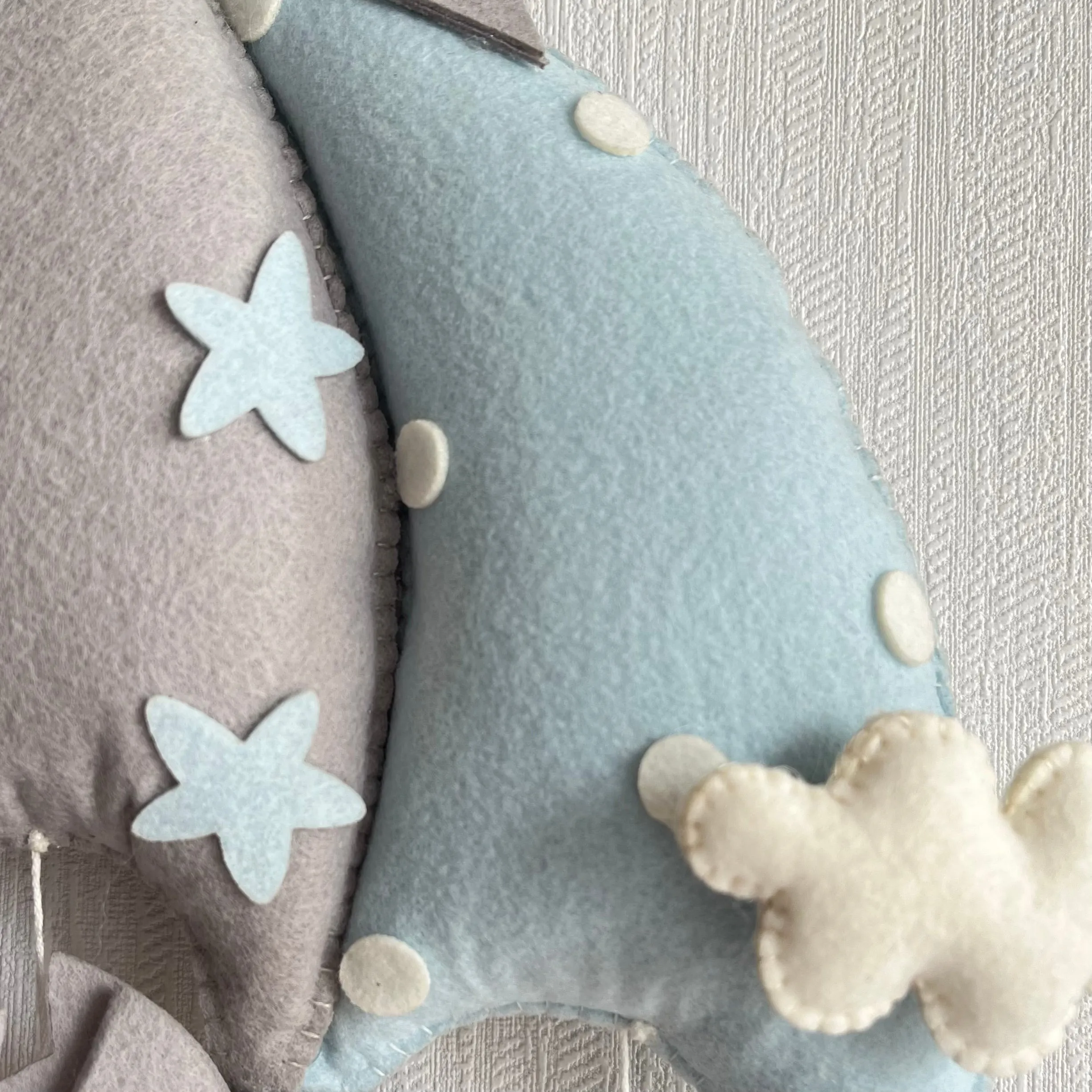Blue Teddy On a Swing Name Hanging