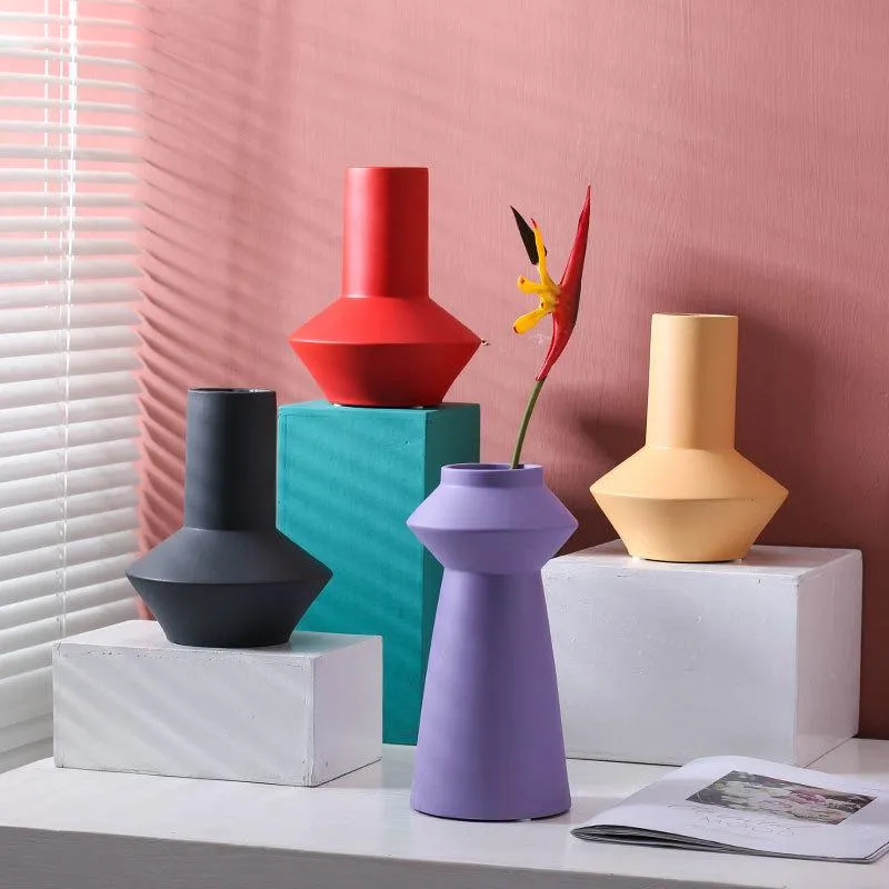 Bright Color Ceramic Flower Vase