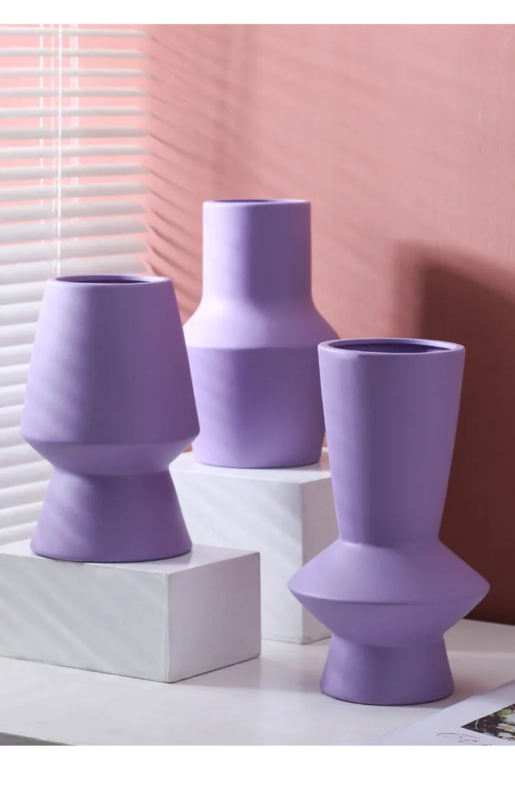 Bright Color Ceramic Flower Vase