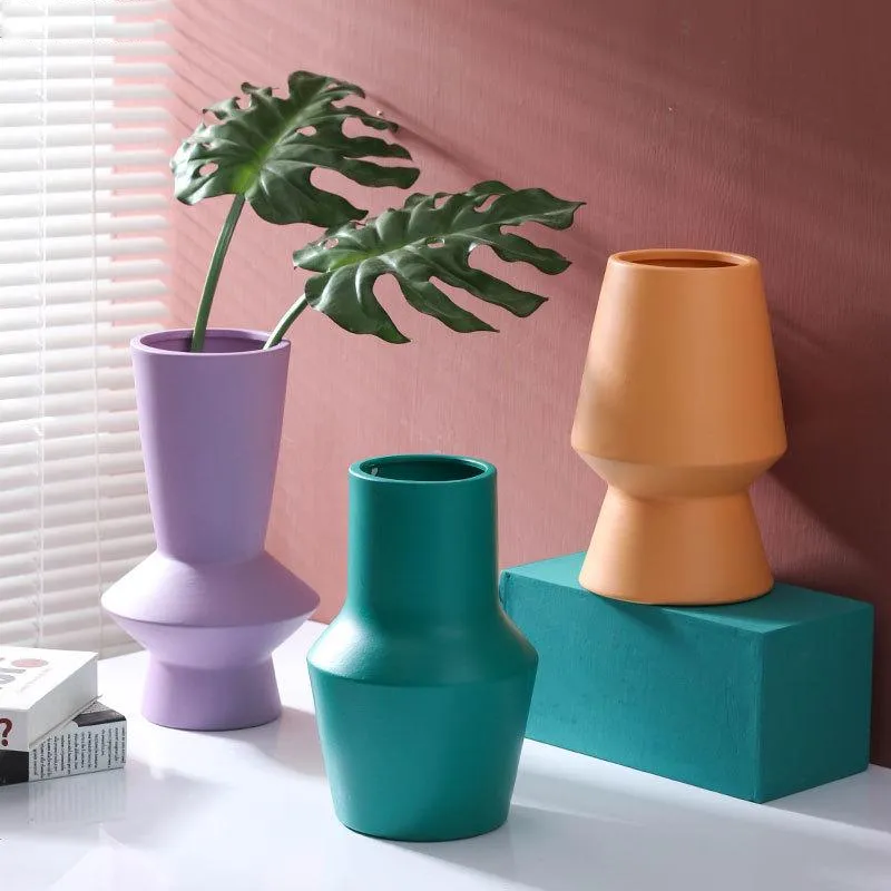 Bright Color Ceramic Flower Vase