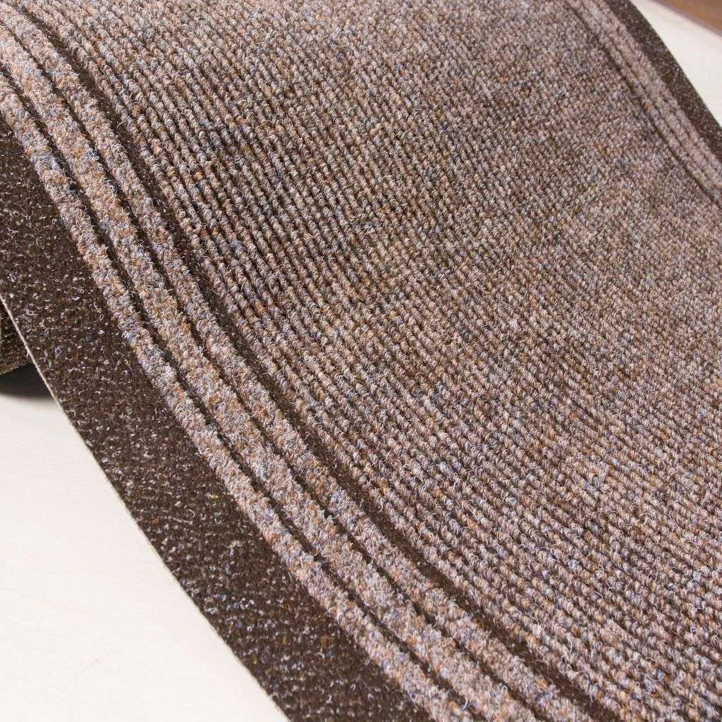 Brown Hard Wearing Runner Rugs 80cm Width