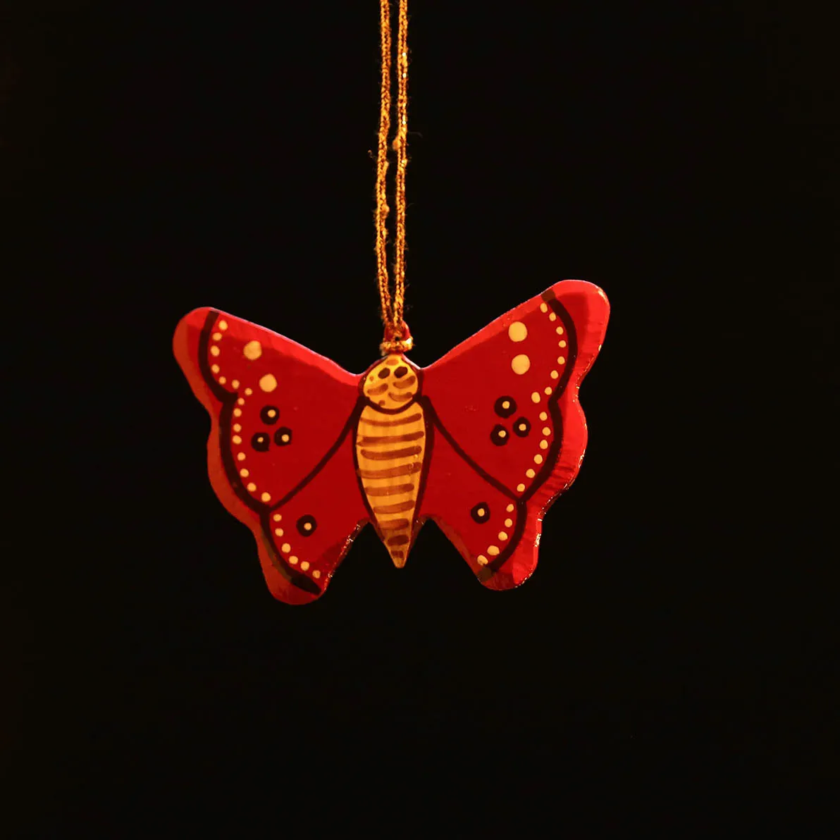 Butterfly - Kashmir Handpainted Christmas Decor Ornament