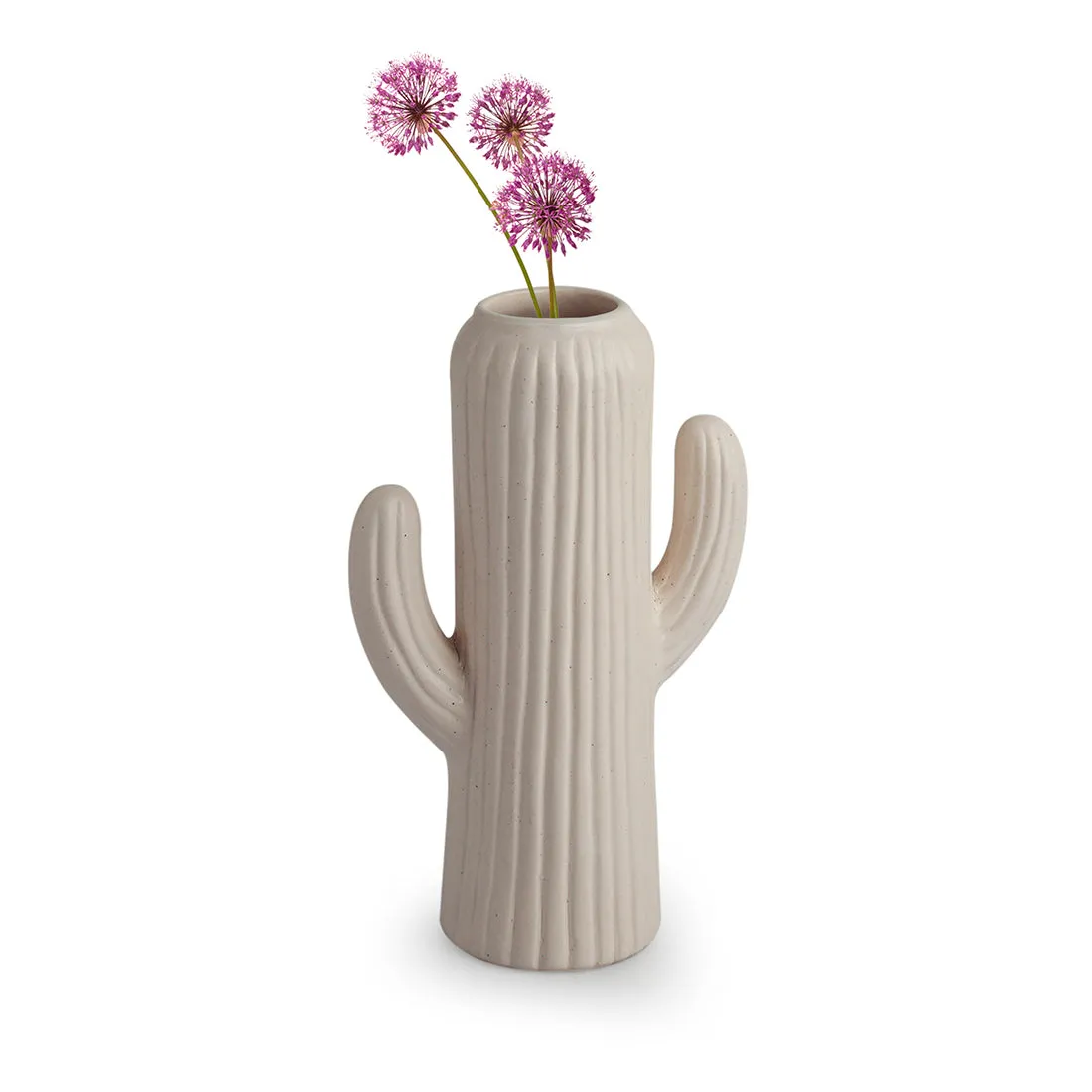 'Cactus Modern' Decorative Ceramic Vase (Handglazed Studio Pottery, 21.6 cm)