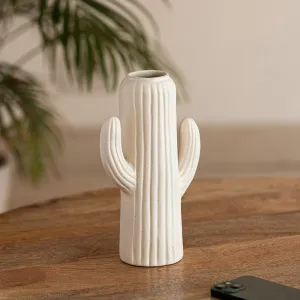 'Cactus Modern' Decorative Ceramic Vase (Handglazed Studio Pottery, 21.6 cm)