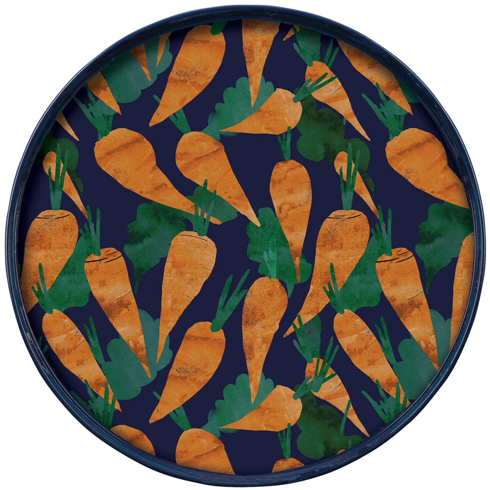 Carrots Round Tray - 15 Inch