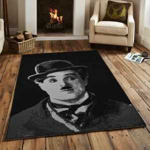 Charlie Chaplin Print Rug - Texas