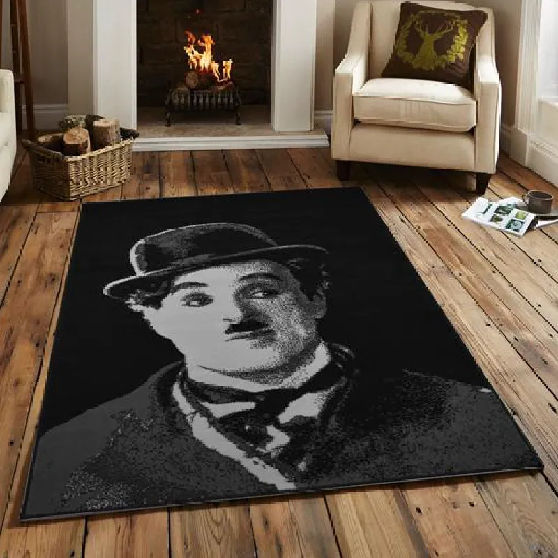 Charlie Chaplin Print Rug - Texas