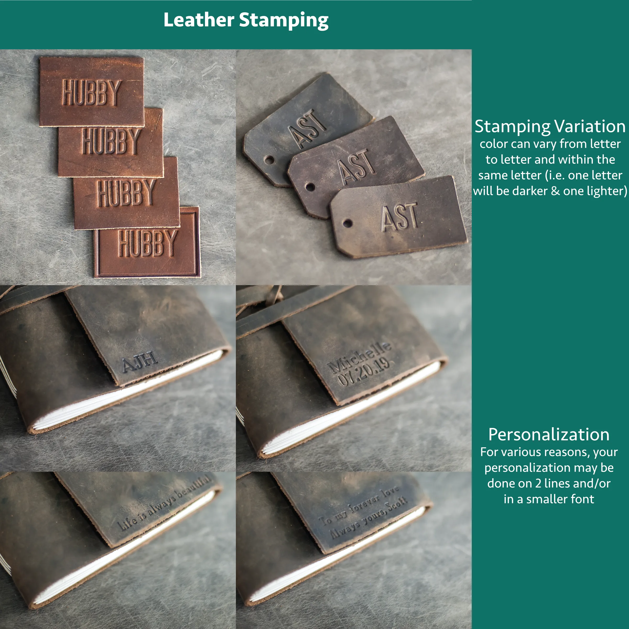 Cheery Mishaps - Refillable Personalized Leather Pocket Journal
