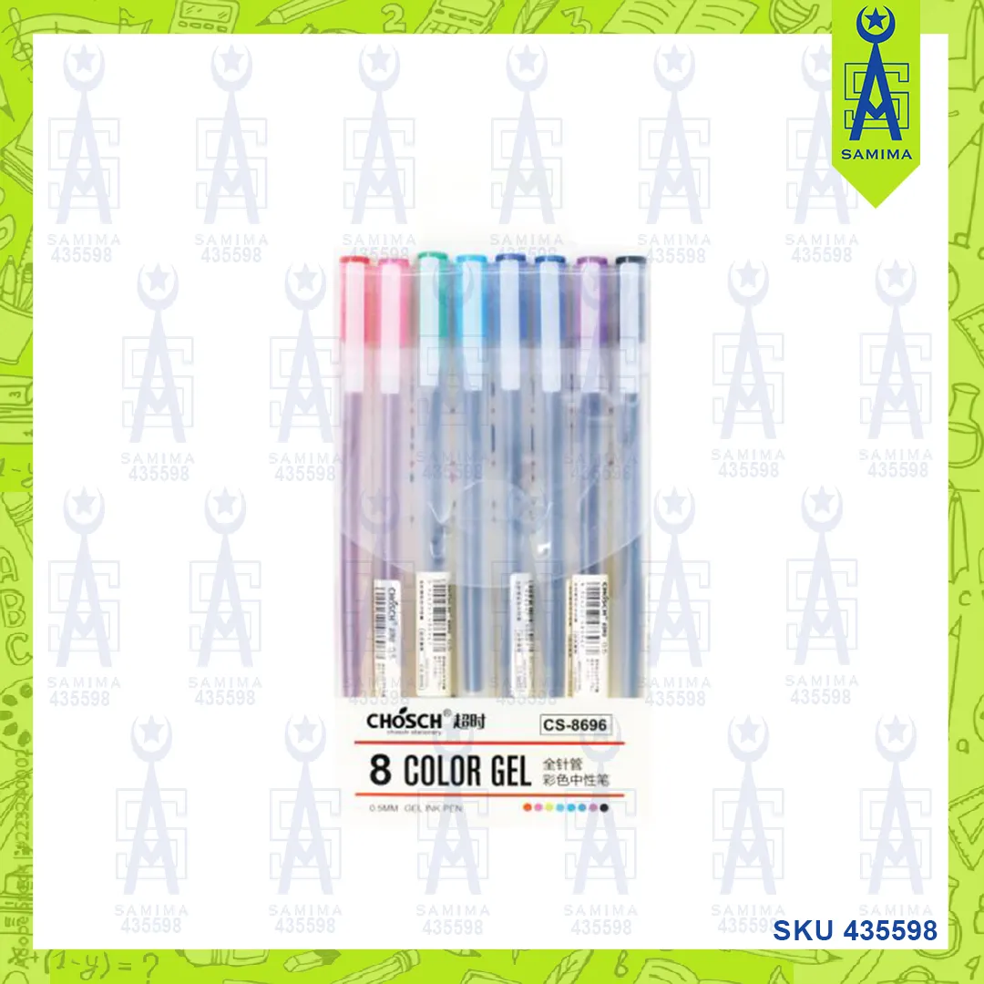 CHOSCH CS-8696 COLOUR PEN 0.5MM 8'S / BOX
